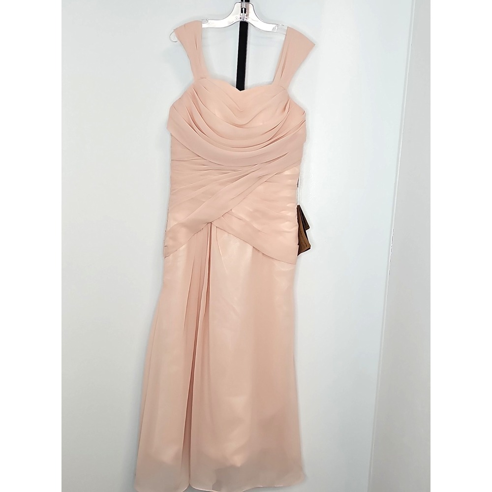LightInTheBox Womens Size 2 Pearl Pink Ruched Boned Formal Cocktail Dress NWT